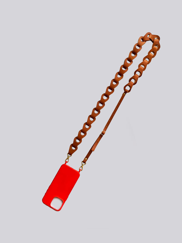 Linked Phone Strap - Tan