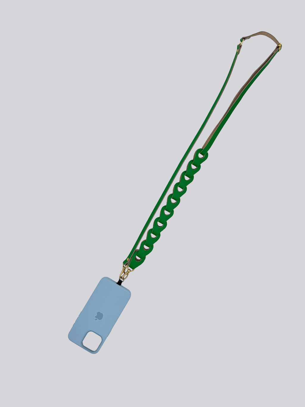 Linked Phone Strap - Smooth Green