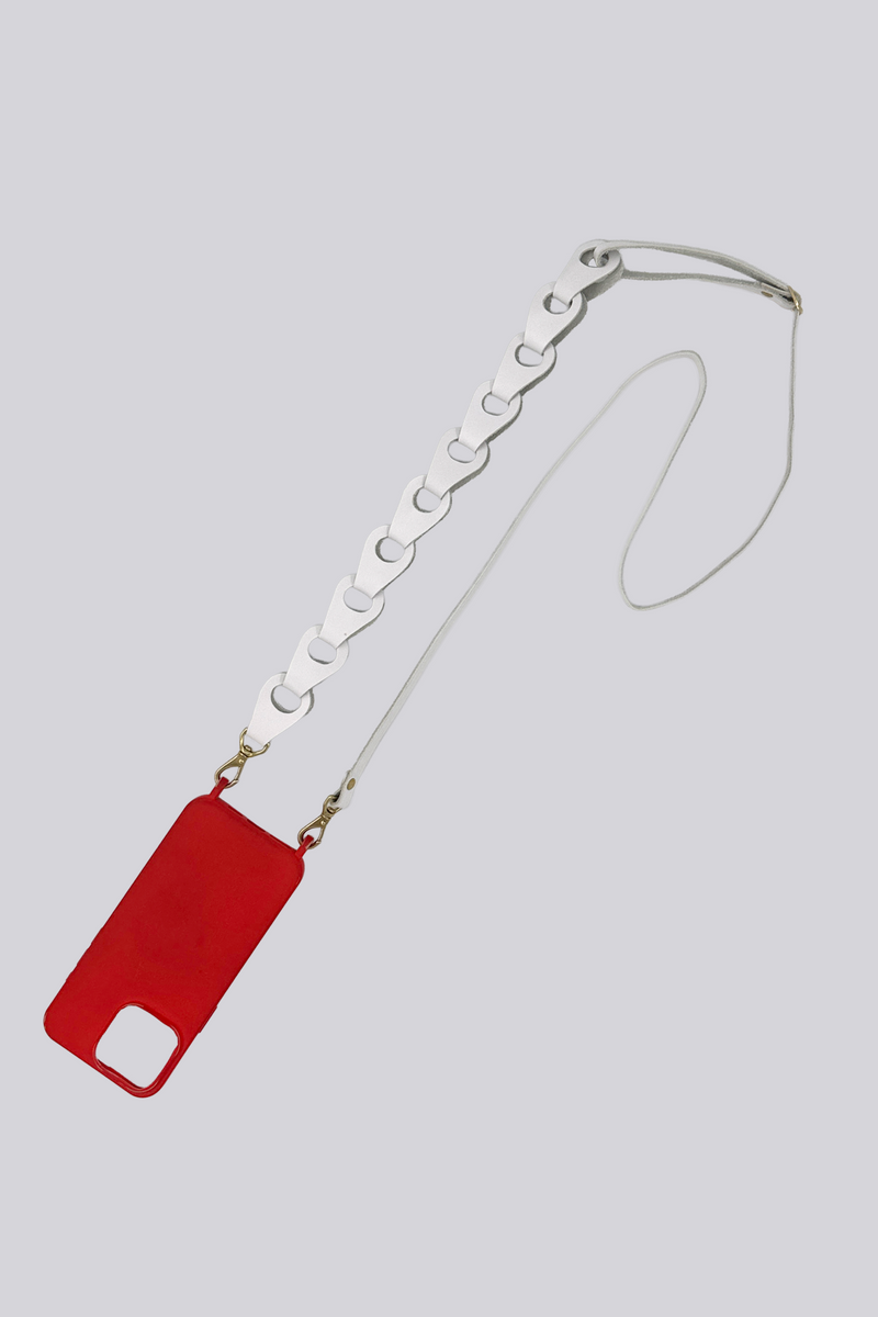 221 Linked Phone Strap - Smooth White