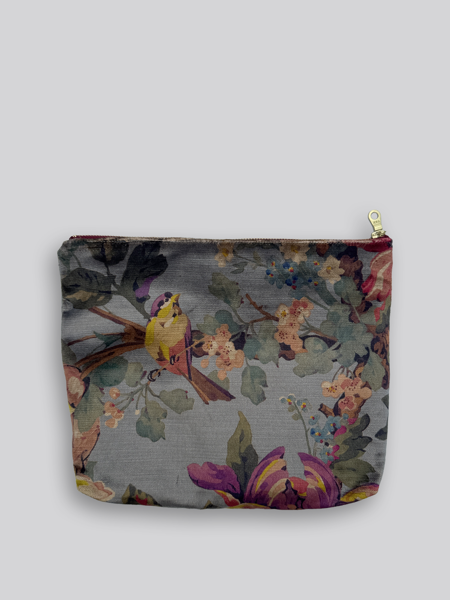 Large Fabric Pouch - Floral Velvet