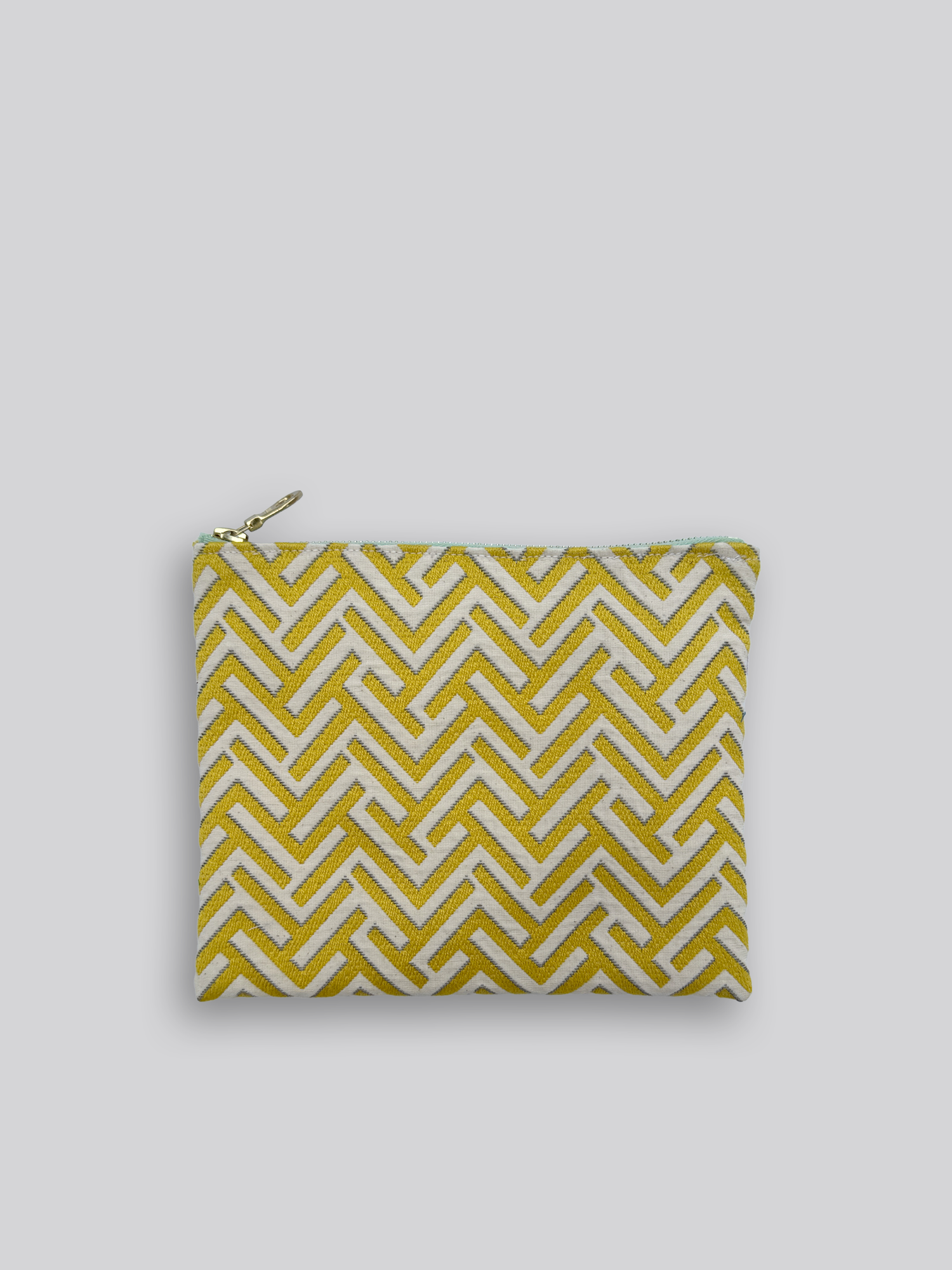 Fabric Pouch - Geometric Yellow