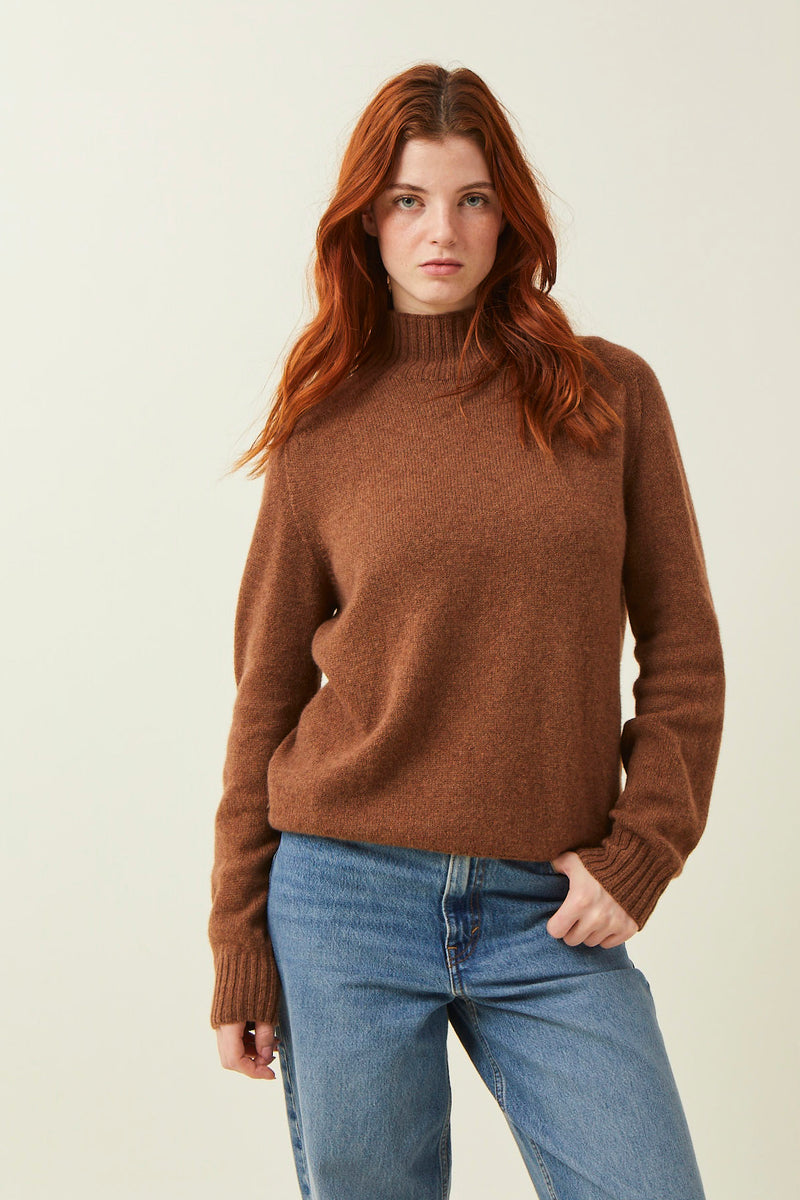 196 Mock Turtle Knit - Hazelnut
