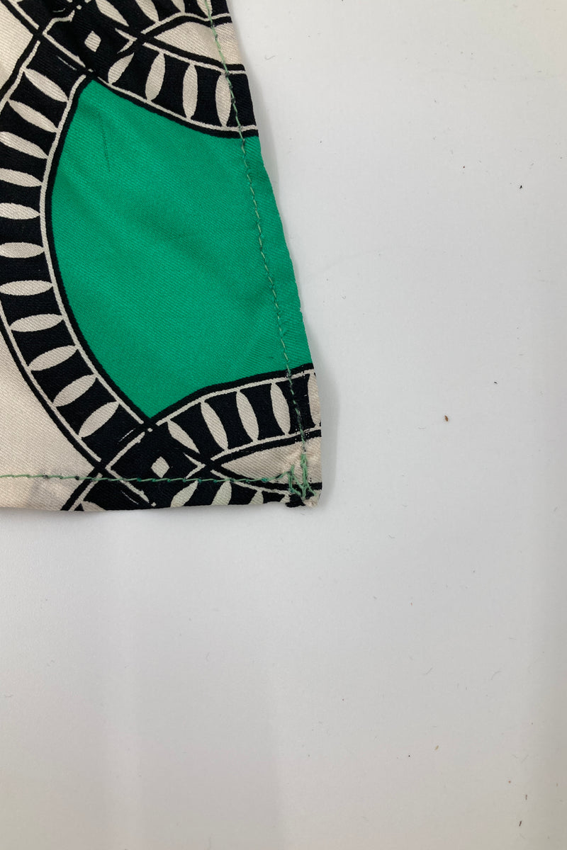 128 Silk Twill Scarf - Printed Green