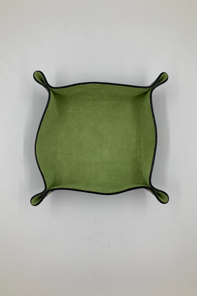 129 Leather Tray - green