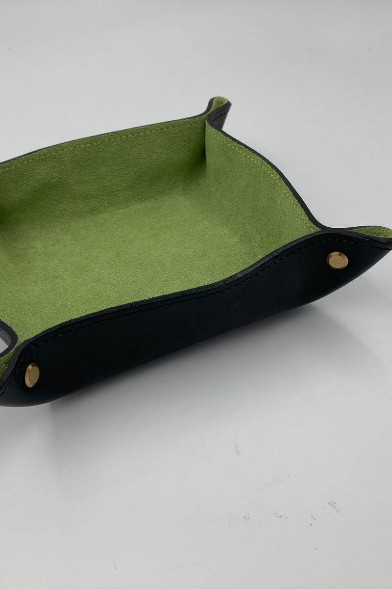 129 Leather Tray - green