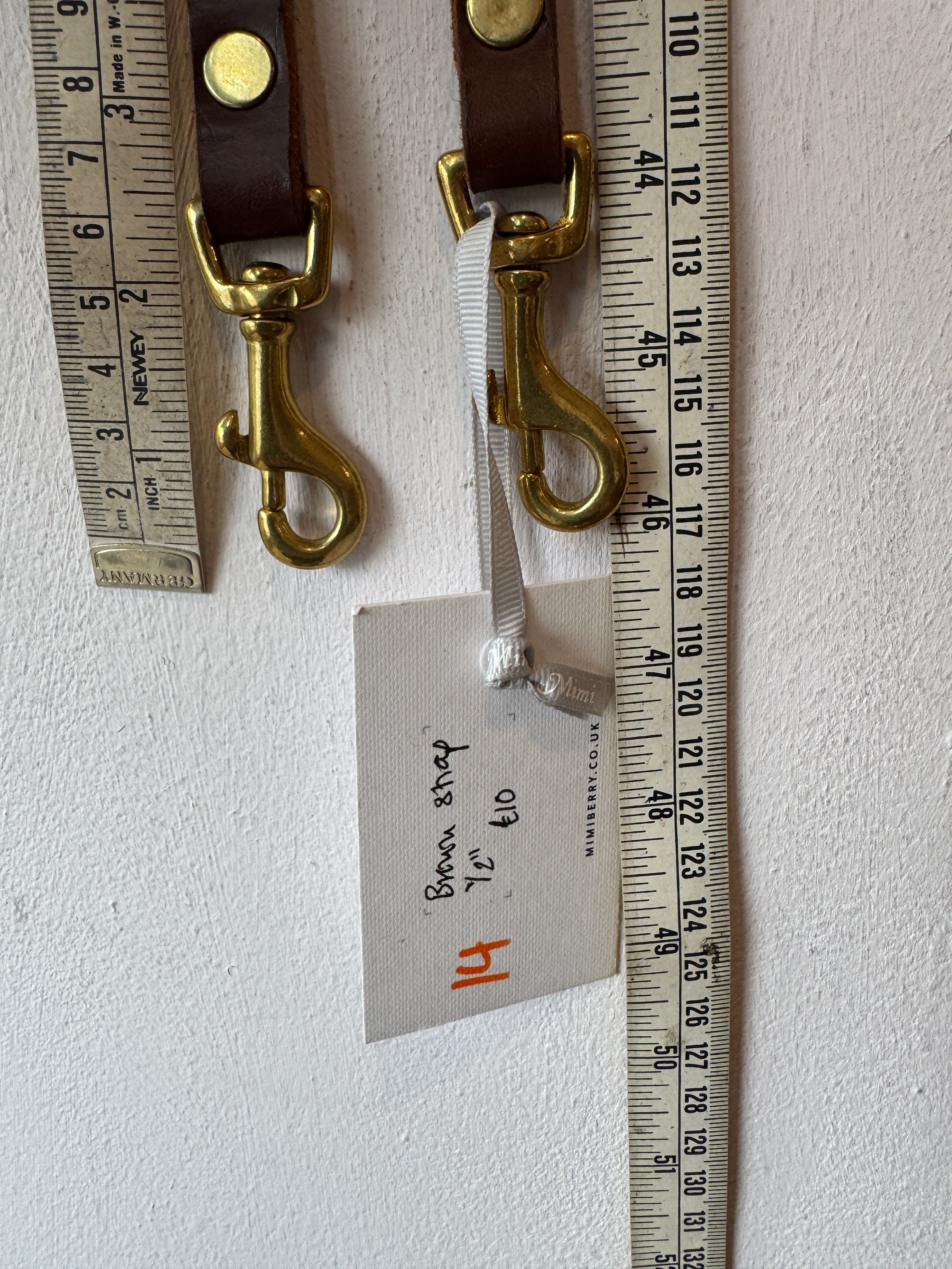 14 Leather Bag Strap 1/2" - Brown