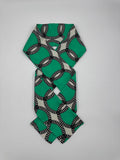 Silk Twill Long Scarf - Printed Green