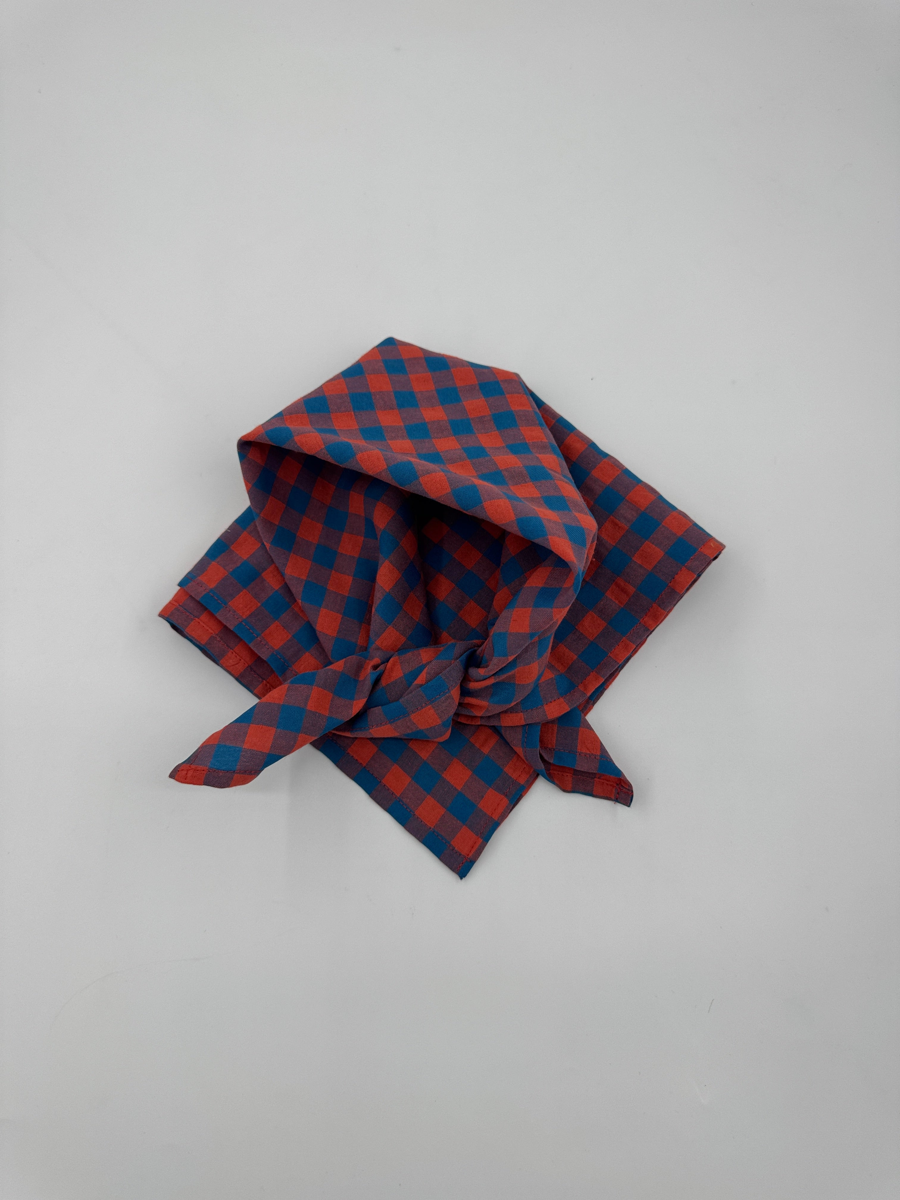 Poly Cotton Scarf - Gingham Check