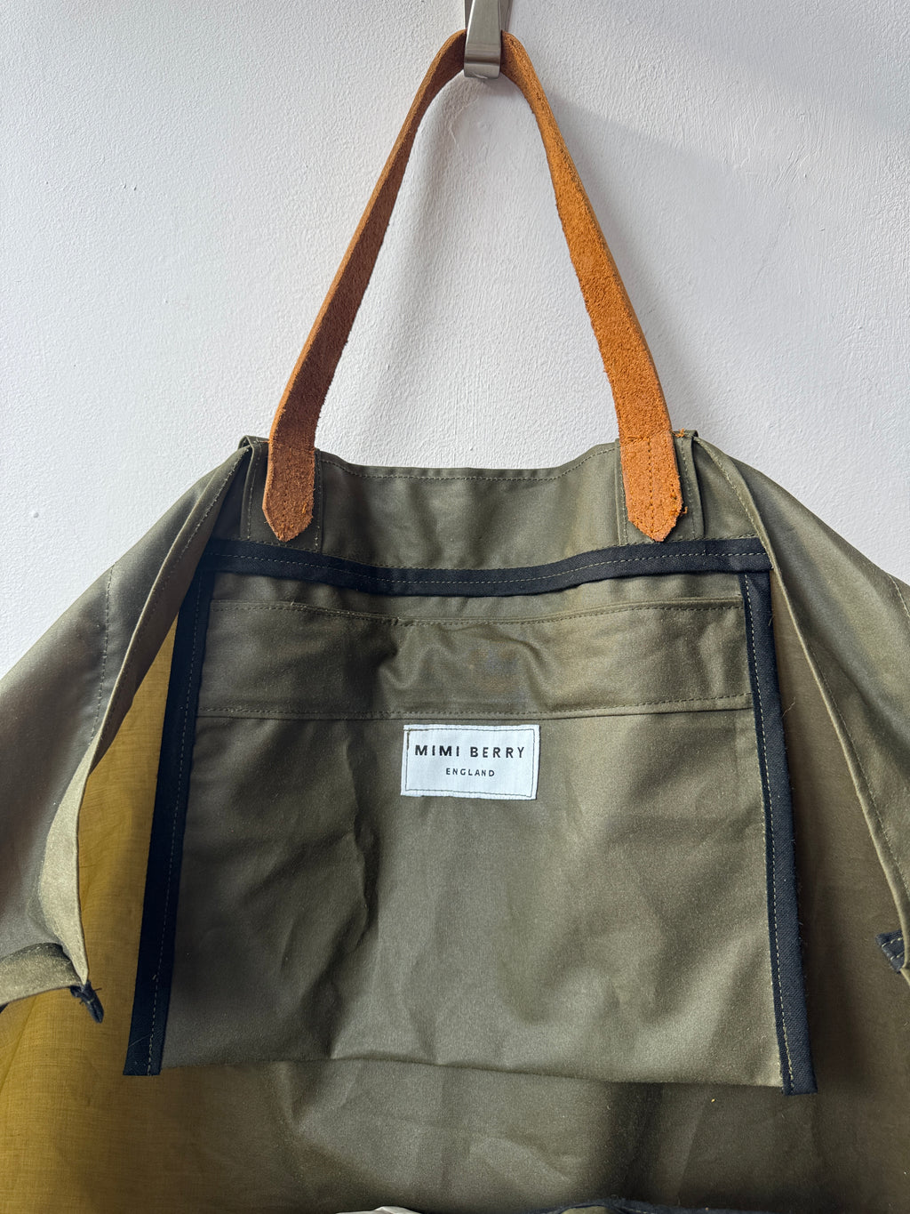 Dark Green Oilskin Giant Tote