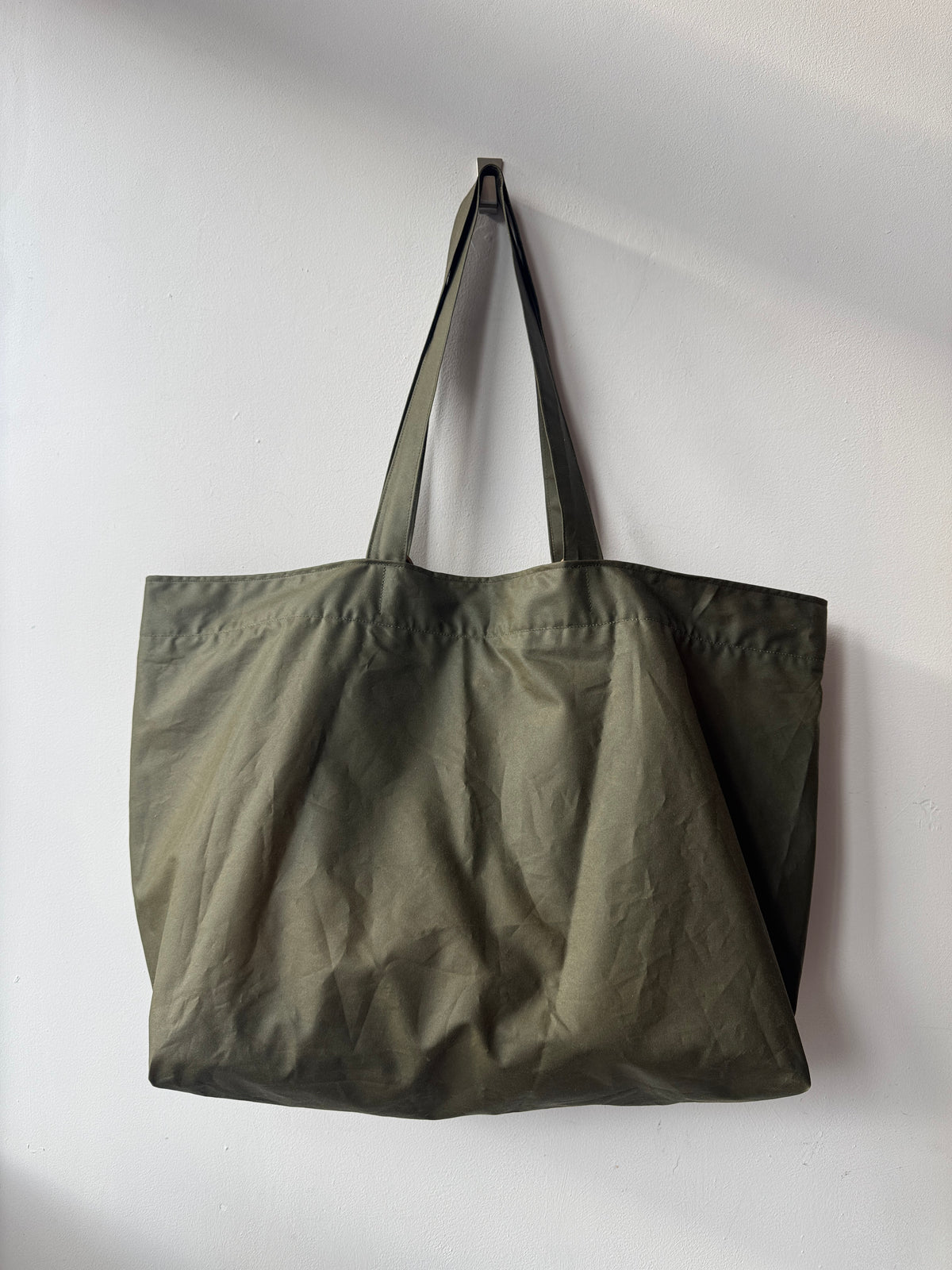 Dark Green Oilskin Giant Tote