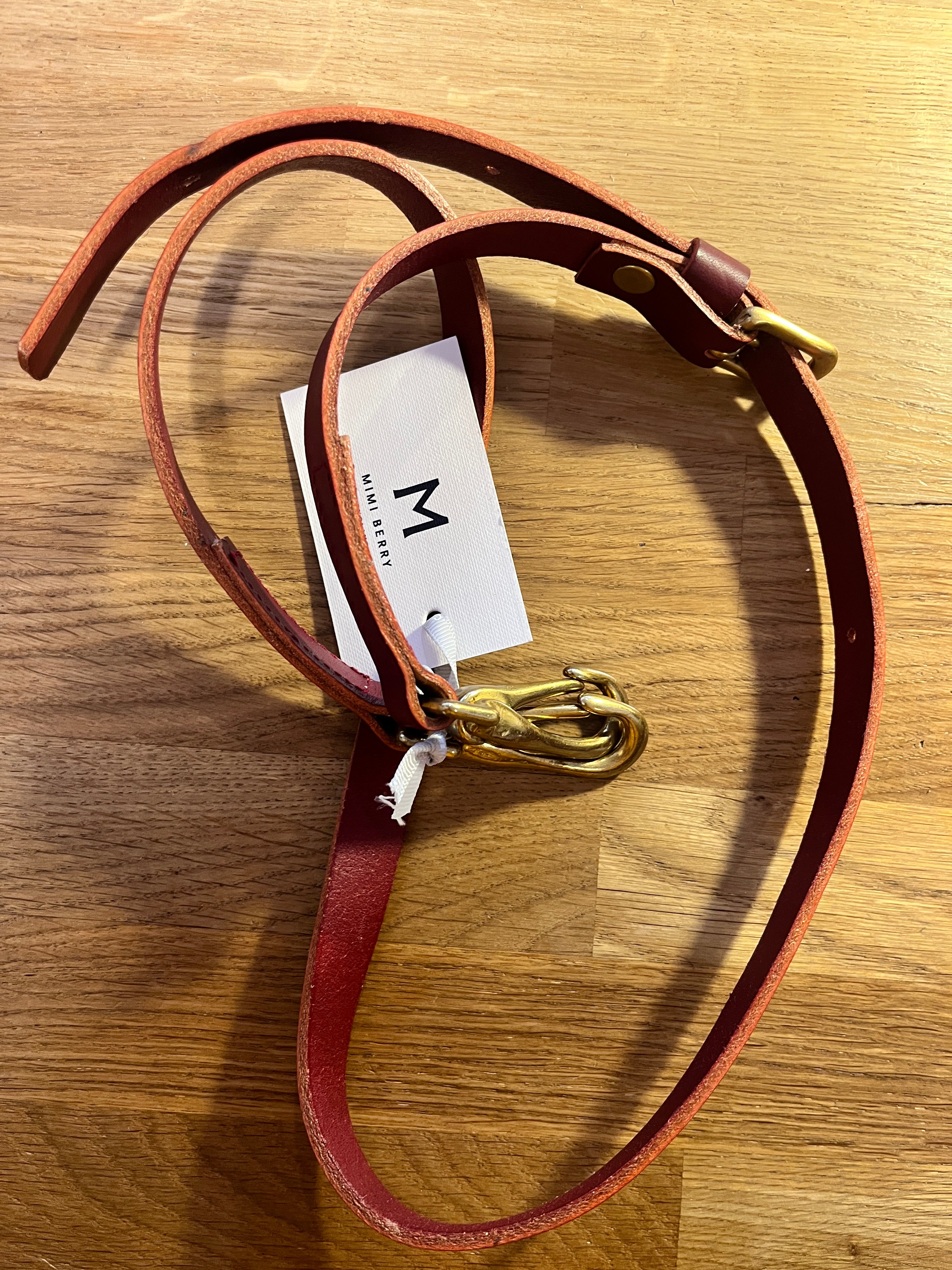 1 Leather Bag Strap - Burgundy