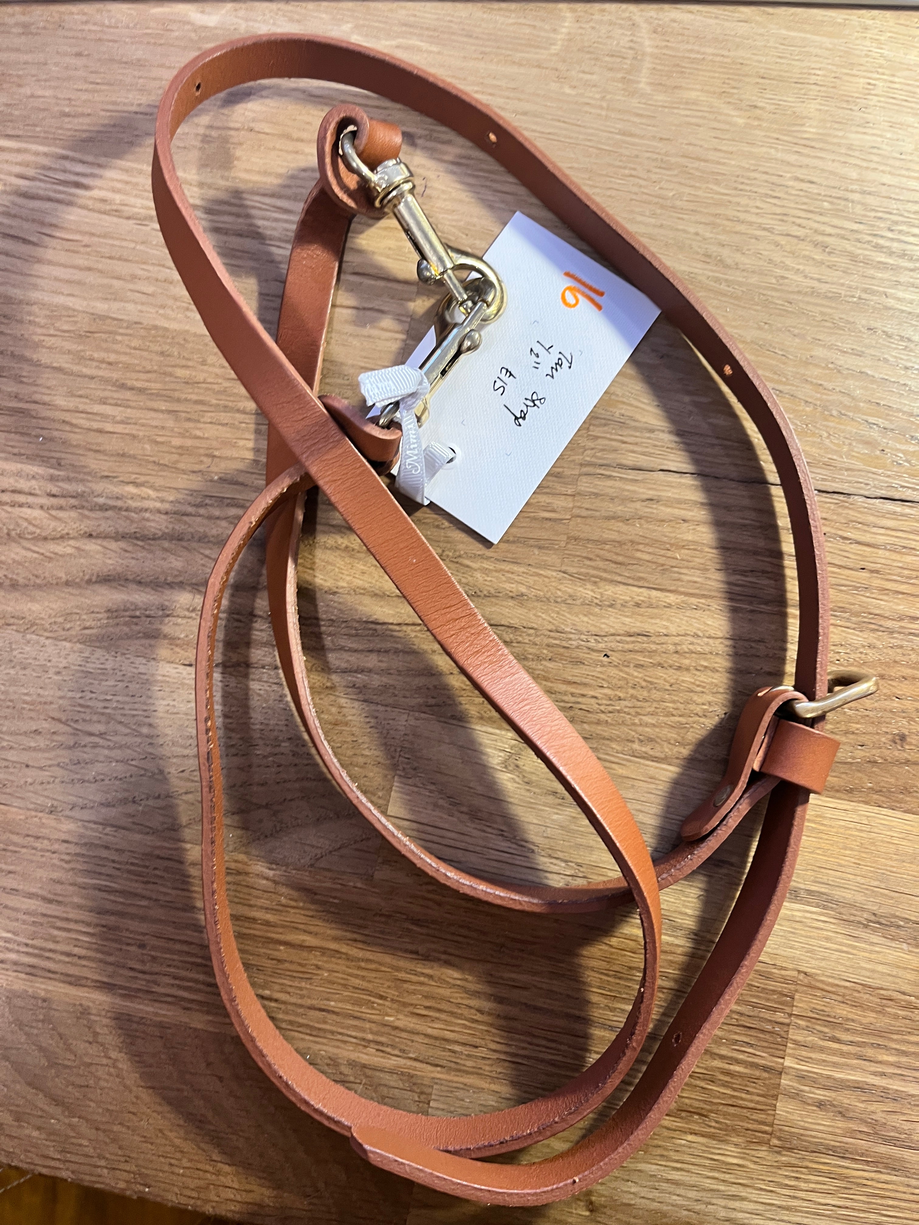 16 Leather Bag Strap 1/2" - Tan