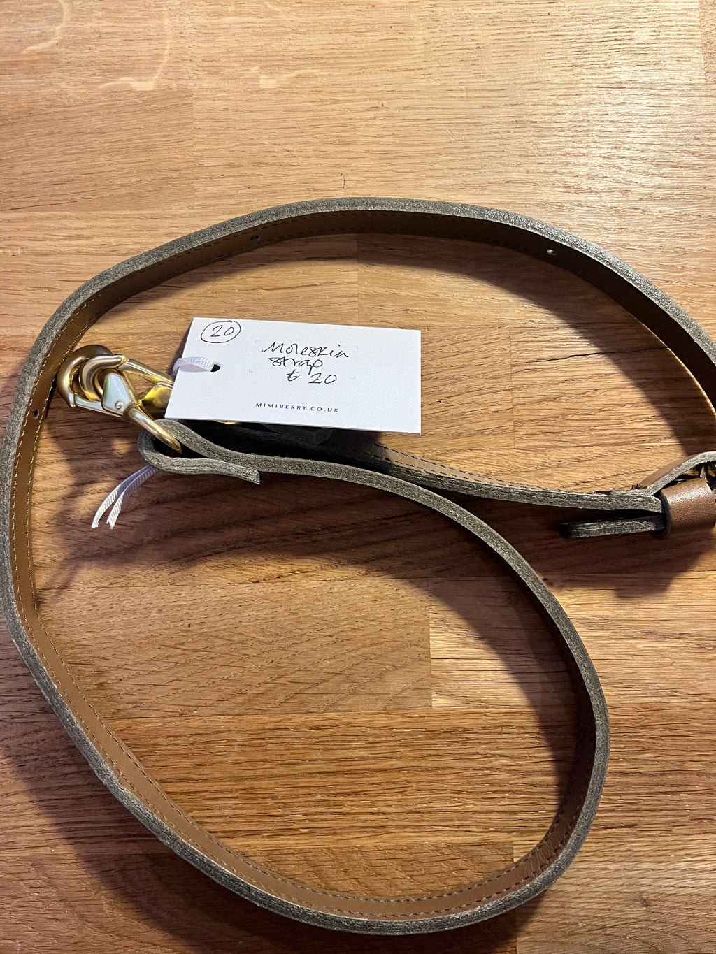 20 Leather Bag Strap - Moleskin