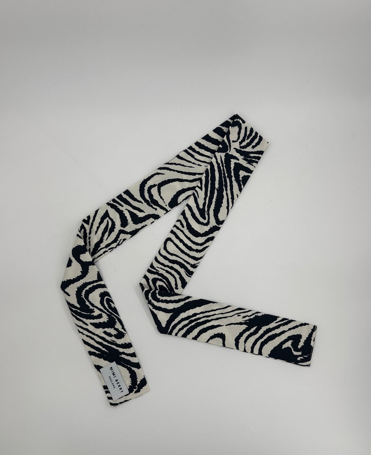 Long Skinny Cotton Scarf - Printed Zebra