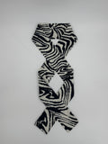 Long Skinny Cotton Scarf - Printed Zebra