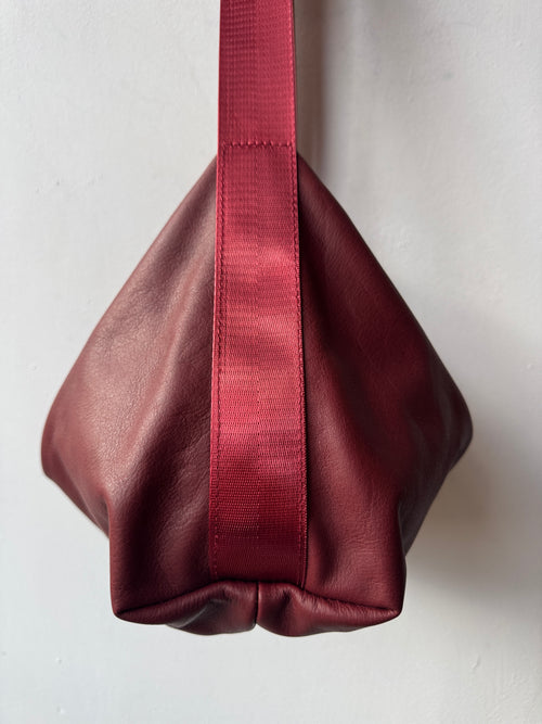 A4 - Merlot Leather with Dark Red Webbing - only 1 left