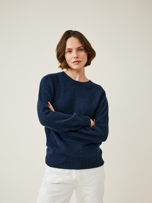 Crew Neck Knit - Indigo