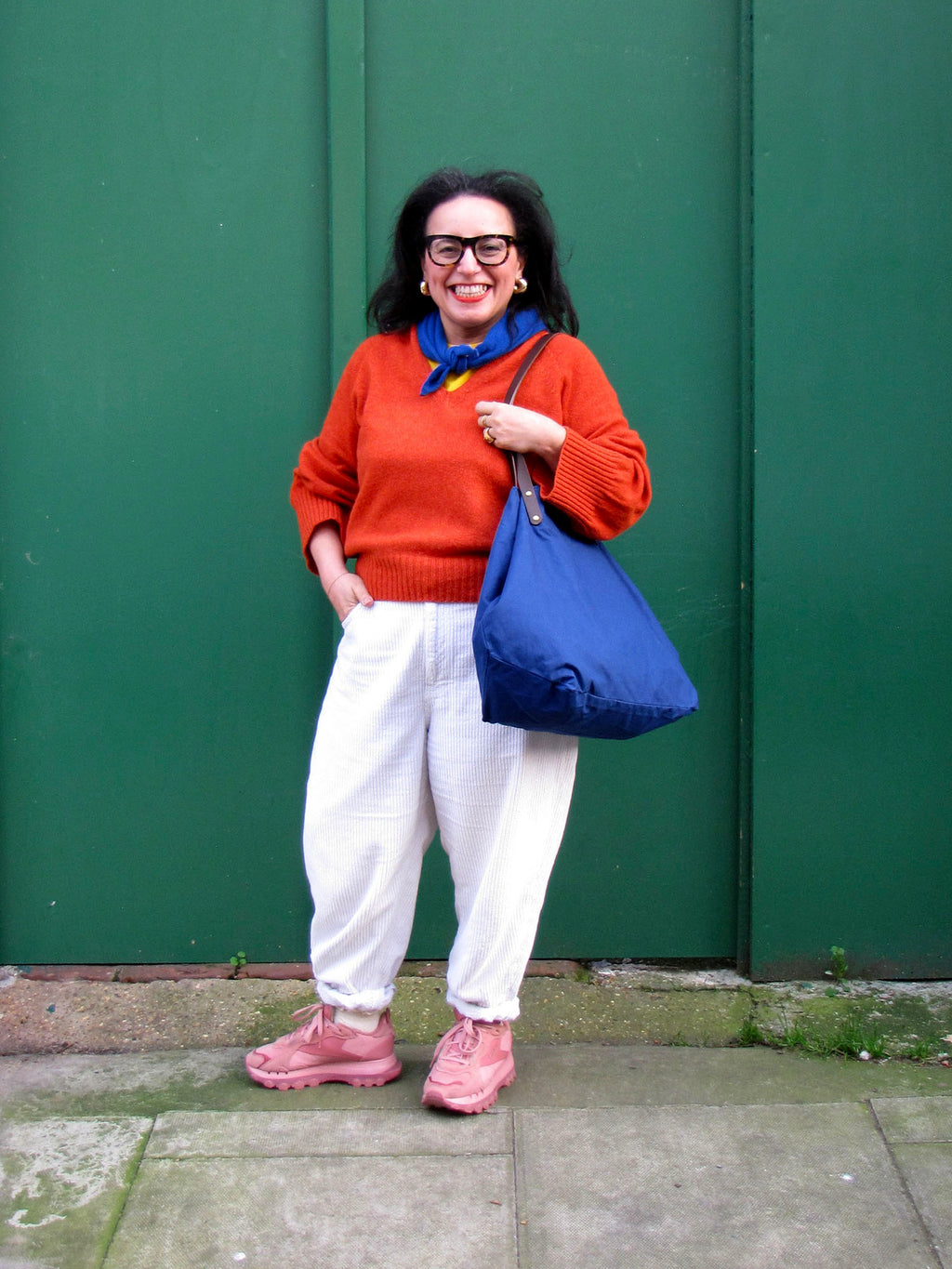 V Neck Superfine Lambswool Jumper - Furnace