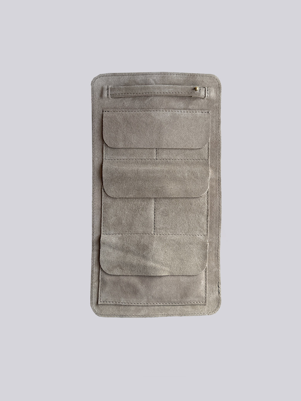 Jewellery Wrap - Grainy Blue & Ecru Suede