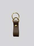 Keyring - Moleskin & Brass