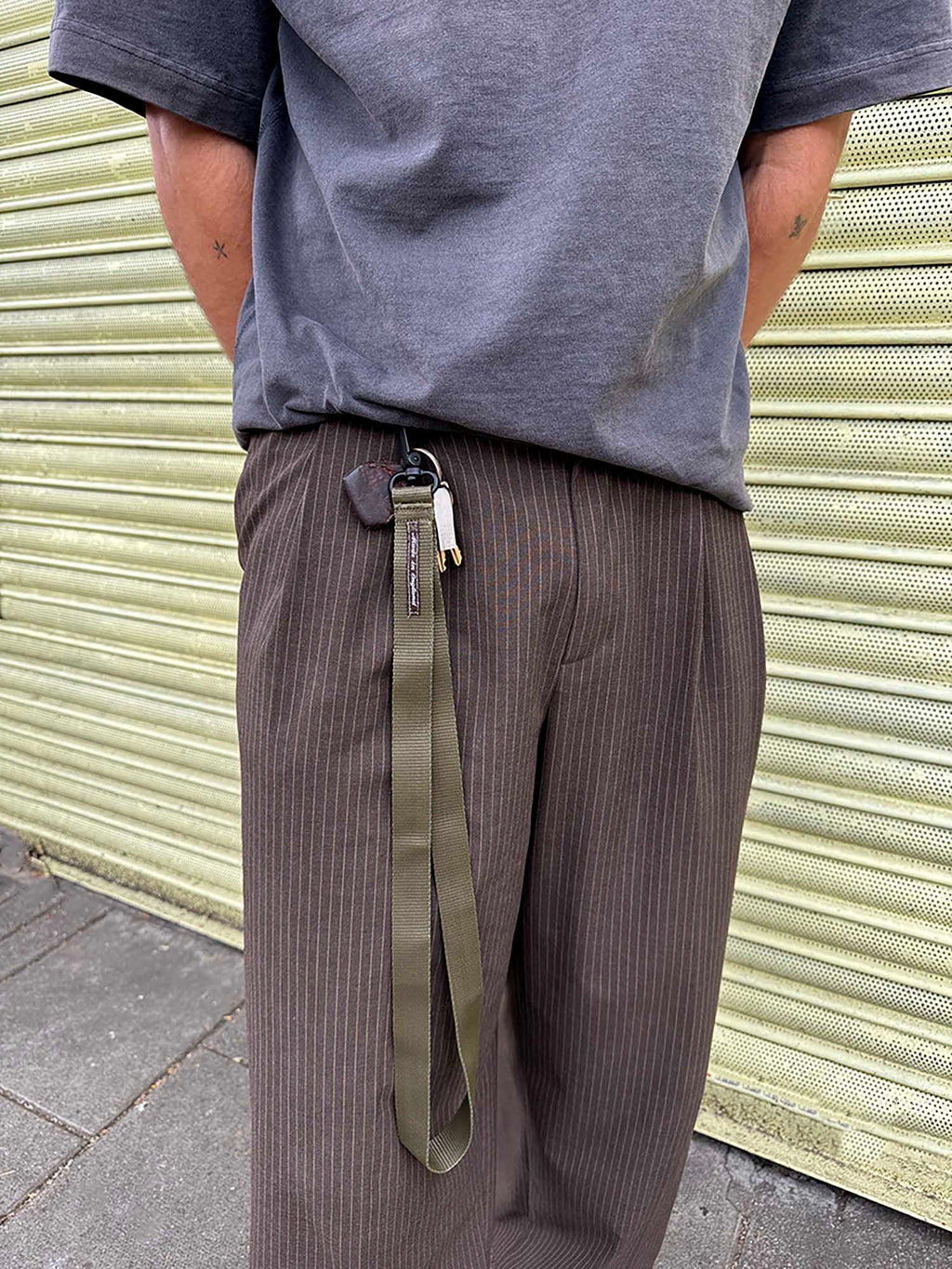 Nylon Keychain Lanyard - Khaki