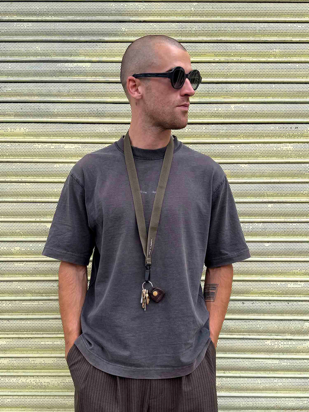 Nylon Keychain Lanyard - Khaki