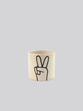 Peace Ceramic Mini Pot by Louise Madzia
