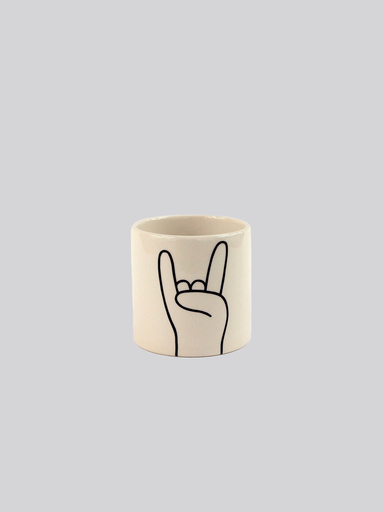 Rock On Ceramic Mini Pot by Louise Madzia