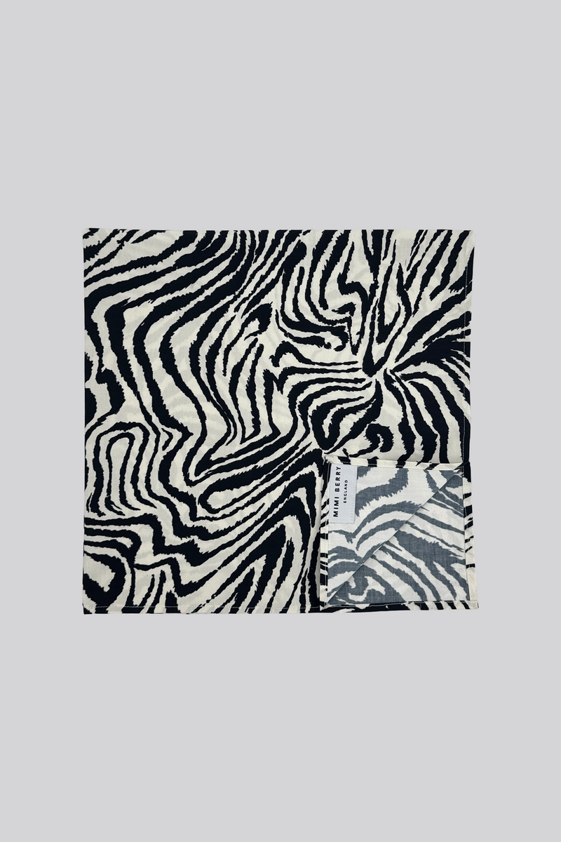 Large Cotton Scarf - Printed Zebra