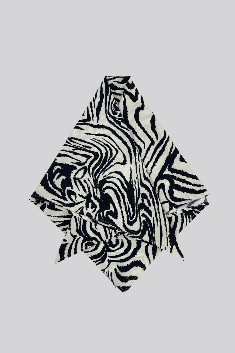 Large Cotton Scarf - Printed Zebra