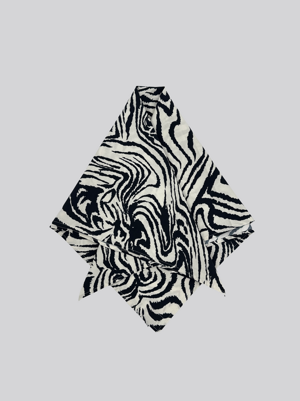 Large Cotton Scarf - Printed Zebra