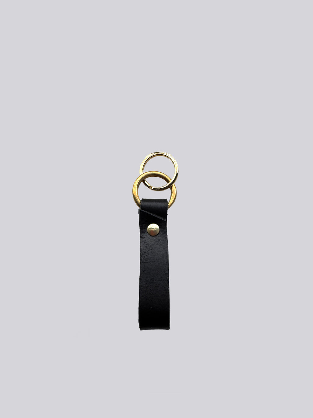 Large Keyring - Black & Brass