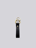 Large Keyring - Black & Brass