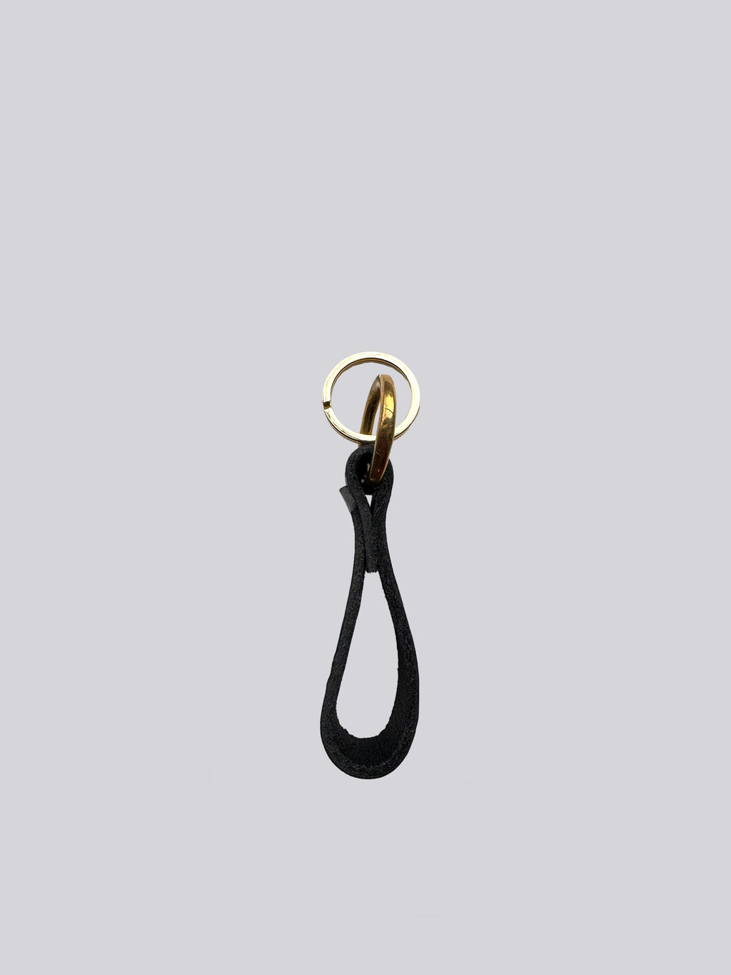 Large Keyring - Black & Brass