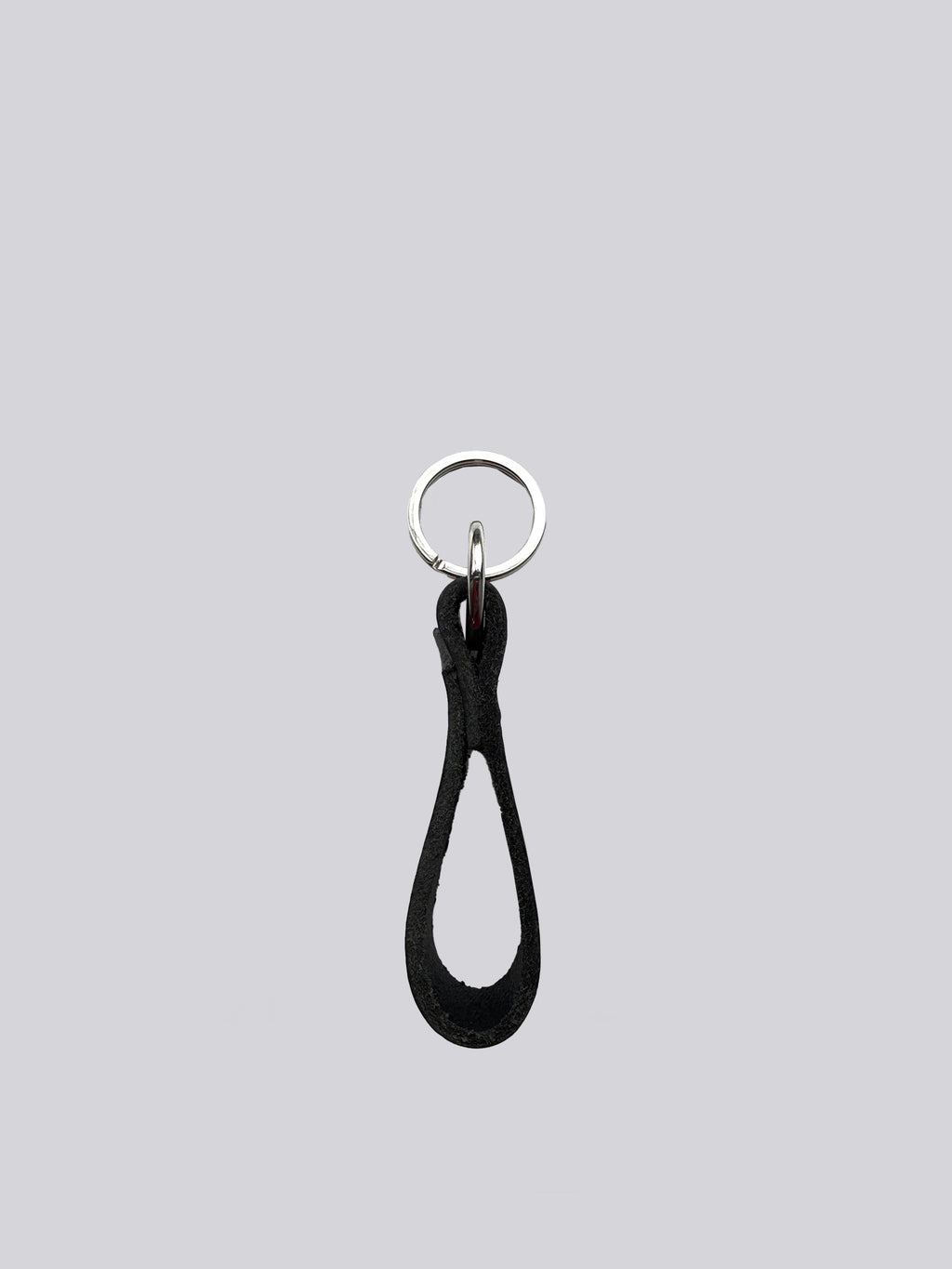 Large Keyring - Black & Nickel