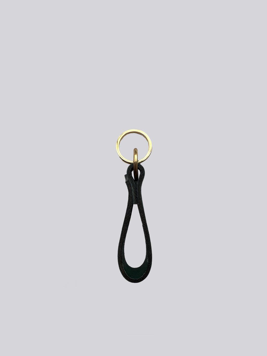 Large Keyring - Dark Green & Brass