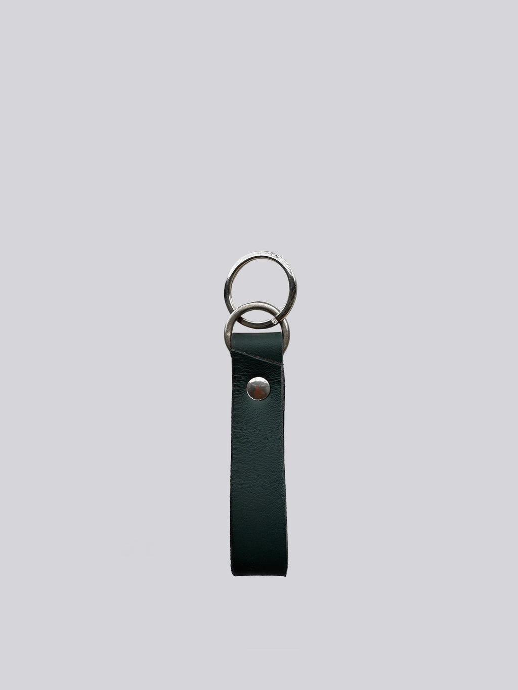 Large Keyring - Dark Green & Nickel