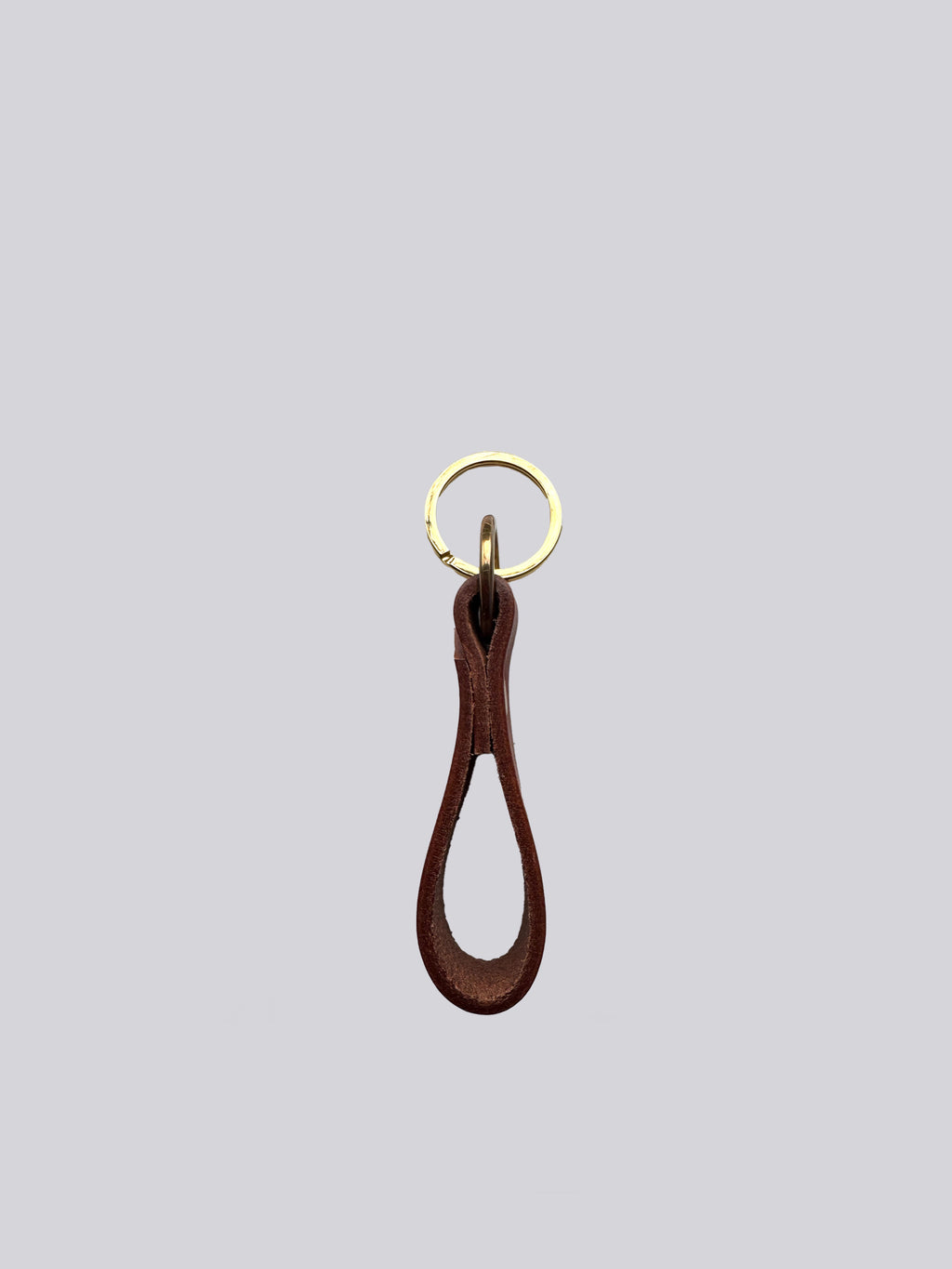 Large Keyring - Tan & Brass