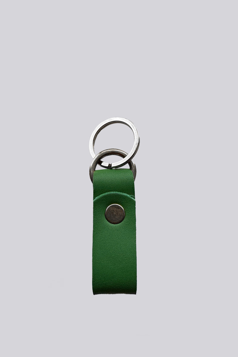 Keyring - Grainy Green & Nickel
