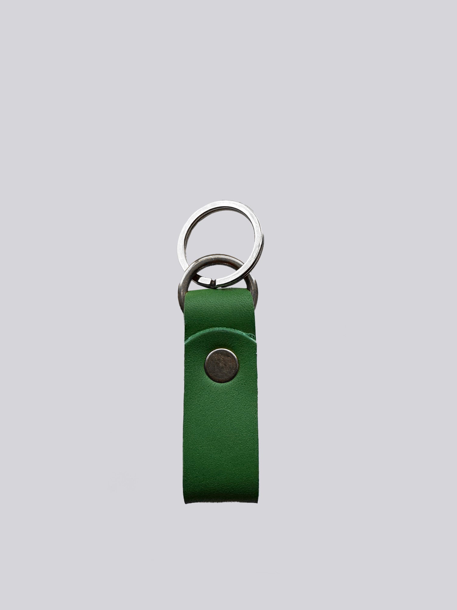Keyring - Grainy Green & Nickel