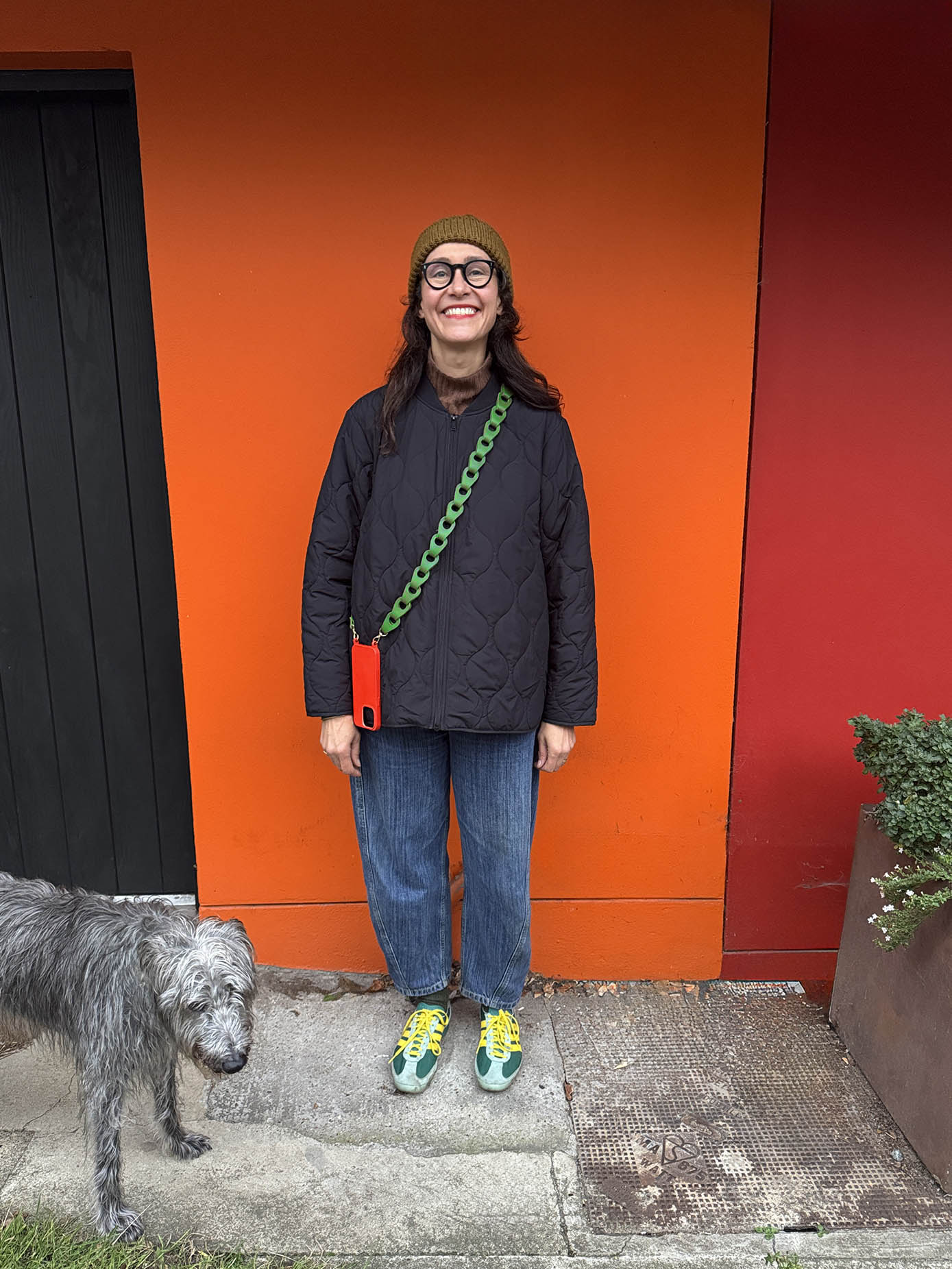 Linked Phone Strap - Grainy Green