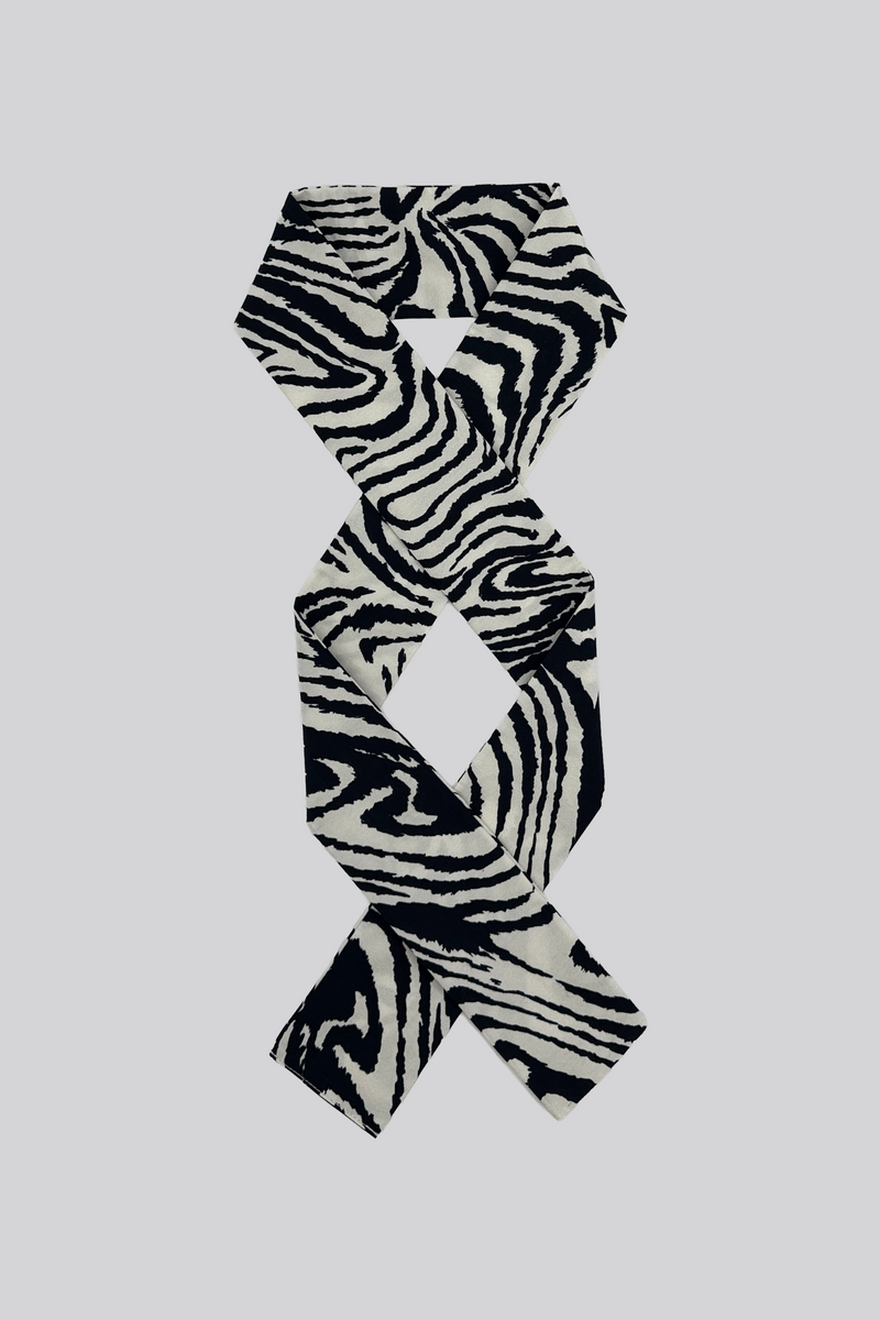 Long Cotton Scarf - Printed Zebra