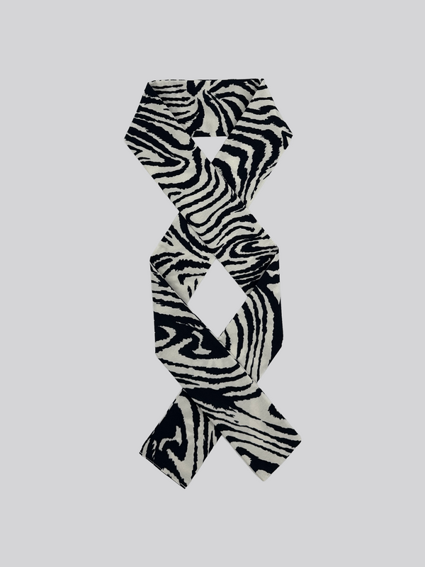 Long Cotton Scarf - Printed Zebra