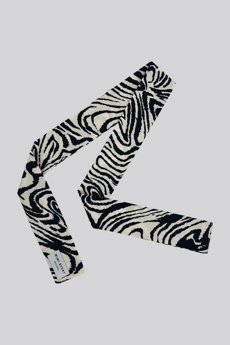 Long Cotton Scarf - Printed Zebra