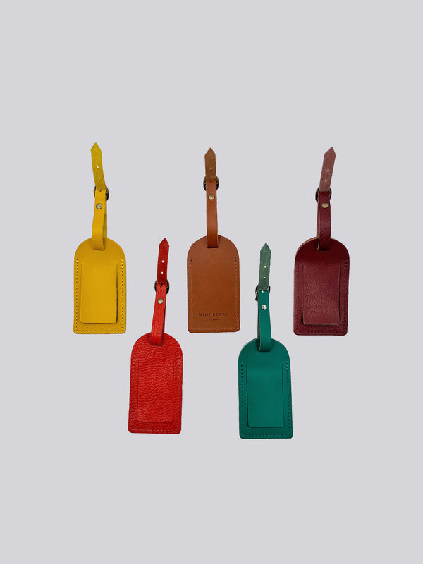 Luggage Tag - Dark Tan & Black