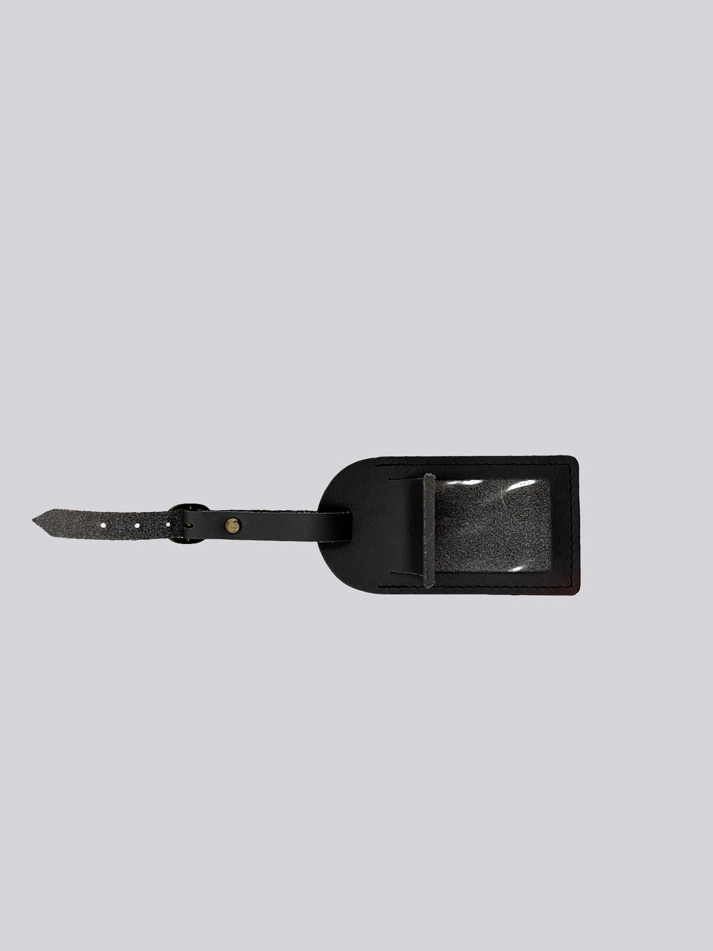 Luggage Tag - Black Smooth