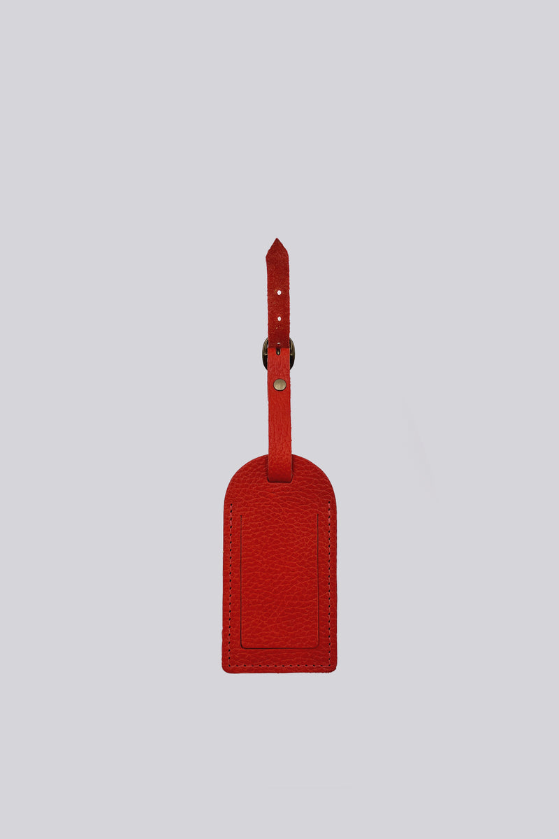 Luggage Tag - Grainy Red