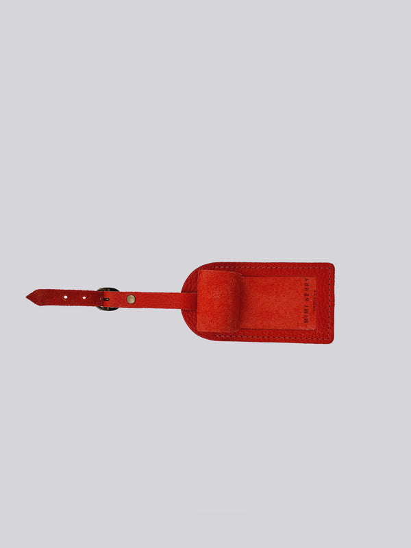 Luggage Tag - Grainy Red