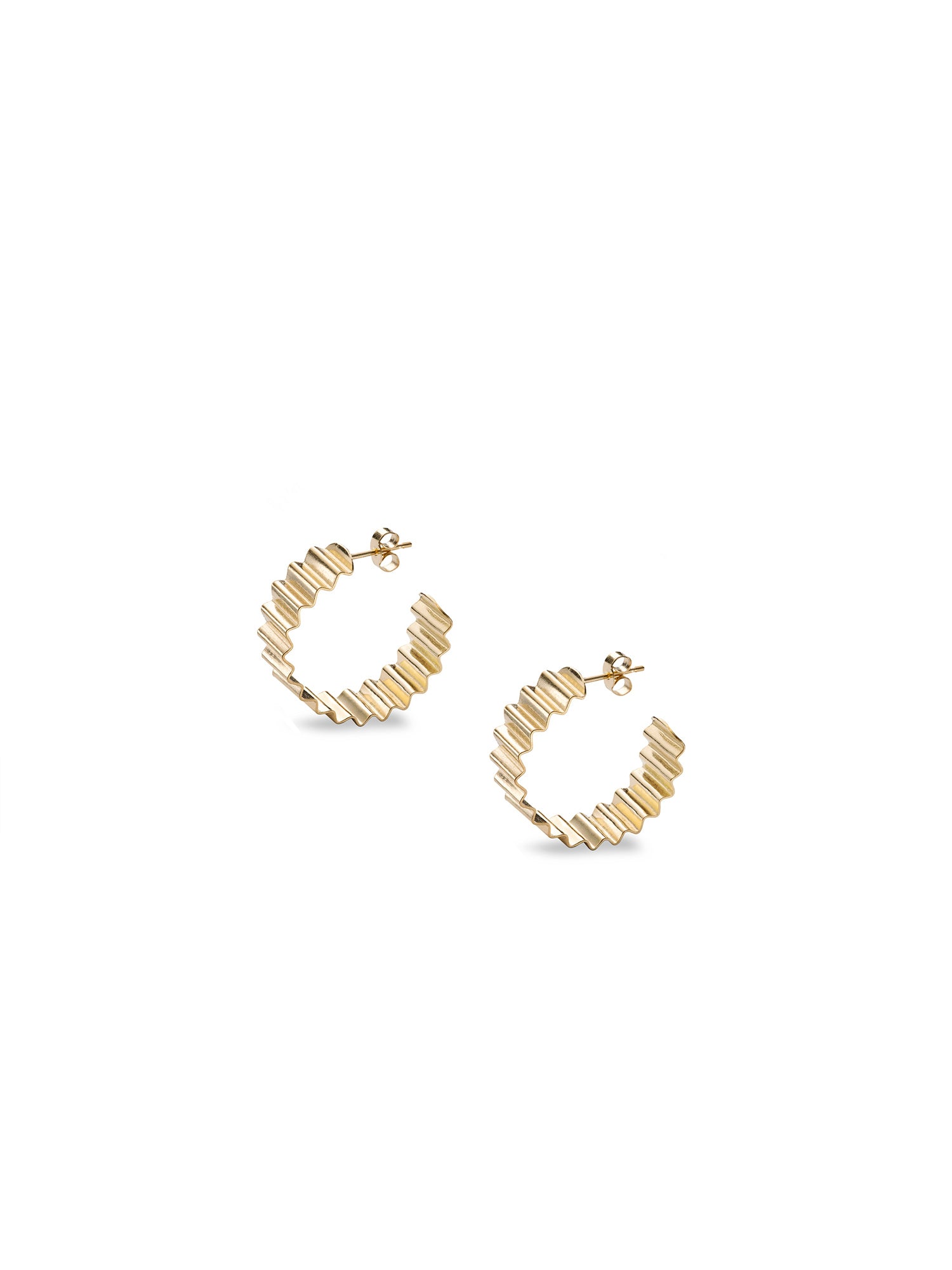 MAD Ondulée 18ct Gold Vermeil Hoops by Olivia Taylor