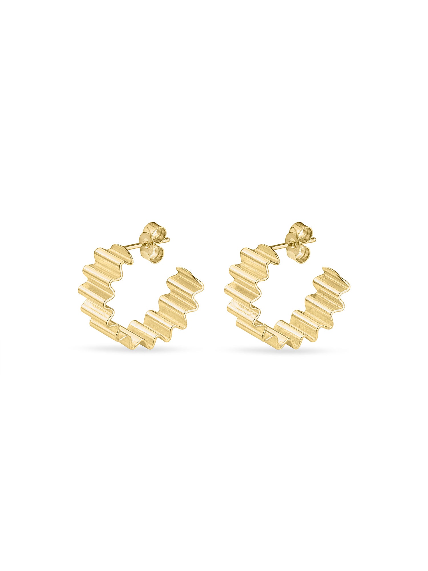 MAD Ondulée 18ct Gold Vermeil Hoops by Olivia Taylor